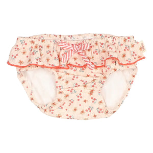 Búho - Floral Patterned Seersucker Bloomer | Peach