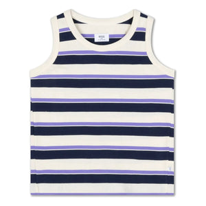Repose AMS - Striped Organic Cotton Tank Top | Cream