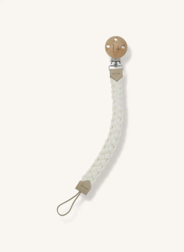 1+ in the family - Elga pacifier holder | Ecru