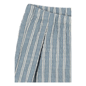 Konges Sløjd - Elliot Striped Organic Cotton Trousers | Blue