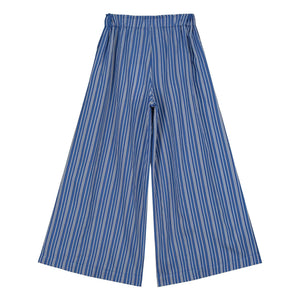 Tangerine - Wide Leg Striped Trousers | Blue