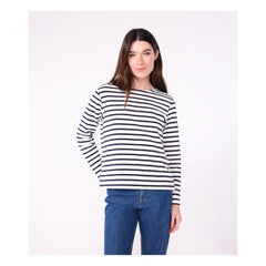 Petit Bateau - Organic Cotton Boat Neck Marinière | White