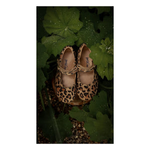 Petit Nord - Scallop Mary Jane Leopard | Brown