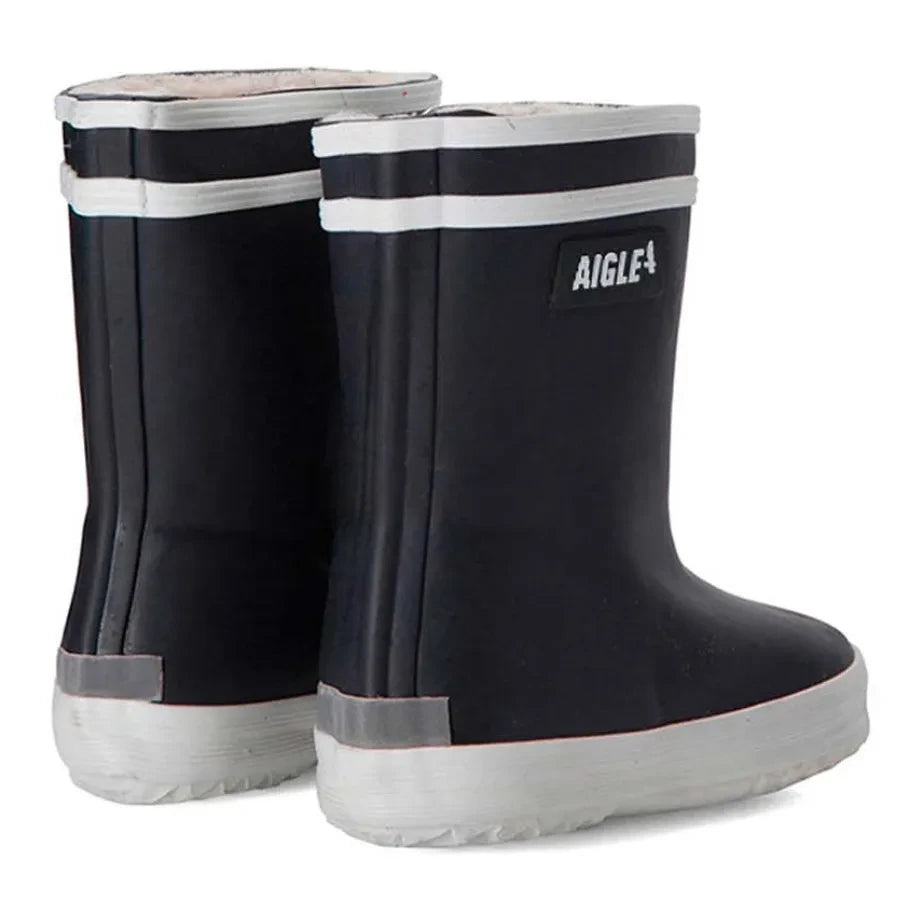 Aigle - Baby Flac Lined Rain Boots | Navy Blue
