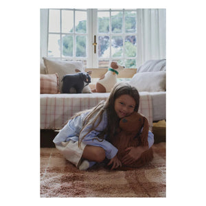 Lorena Canals - Tartan Rug | Dust Pink