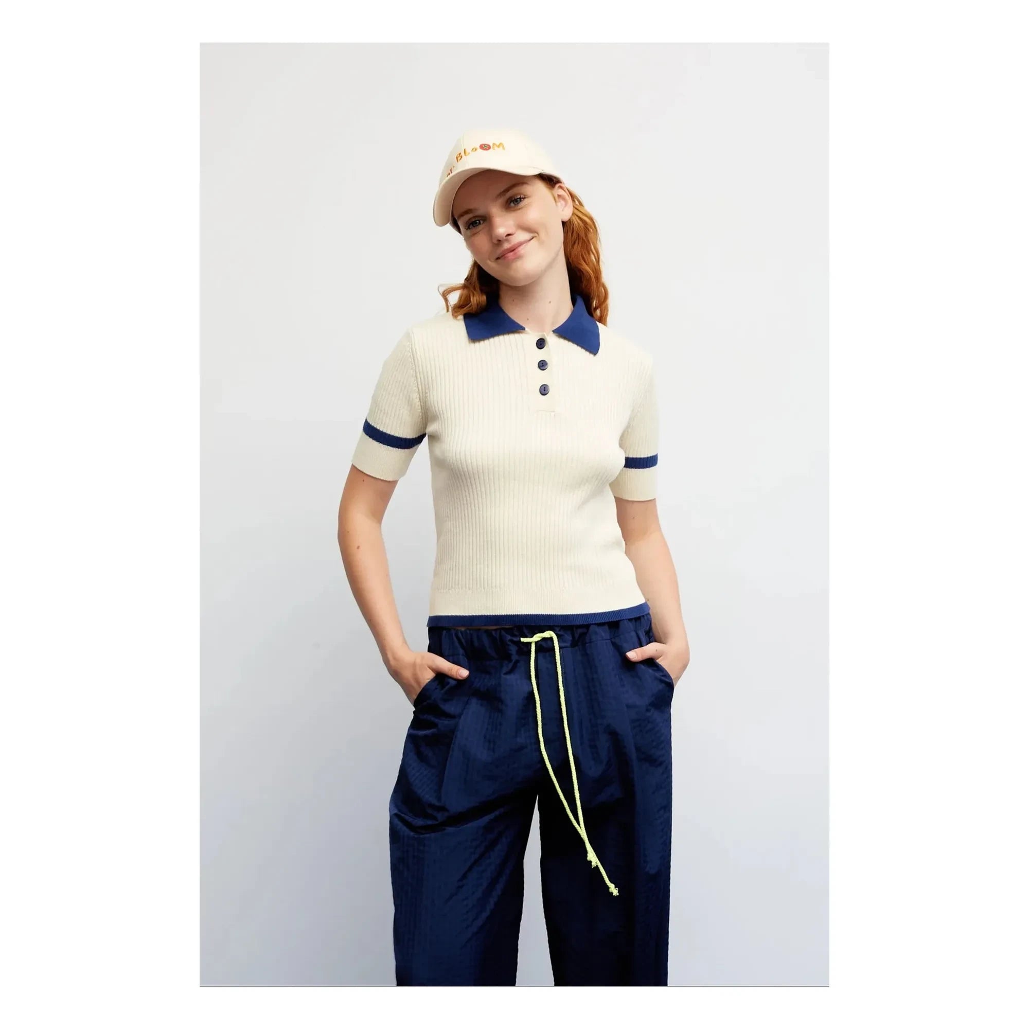 Dr Bloom - Trina Cotton Polo T-Shirt | Ecru