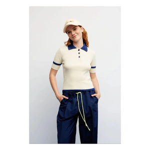 Dr Bloom - Trina Cotton Polo T-Shirt | Ecru