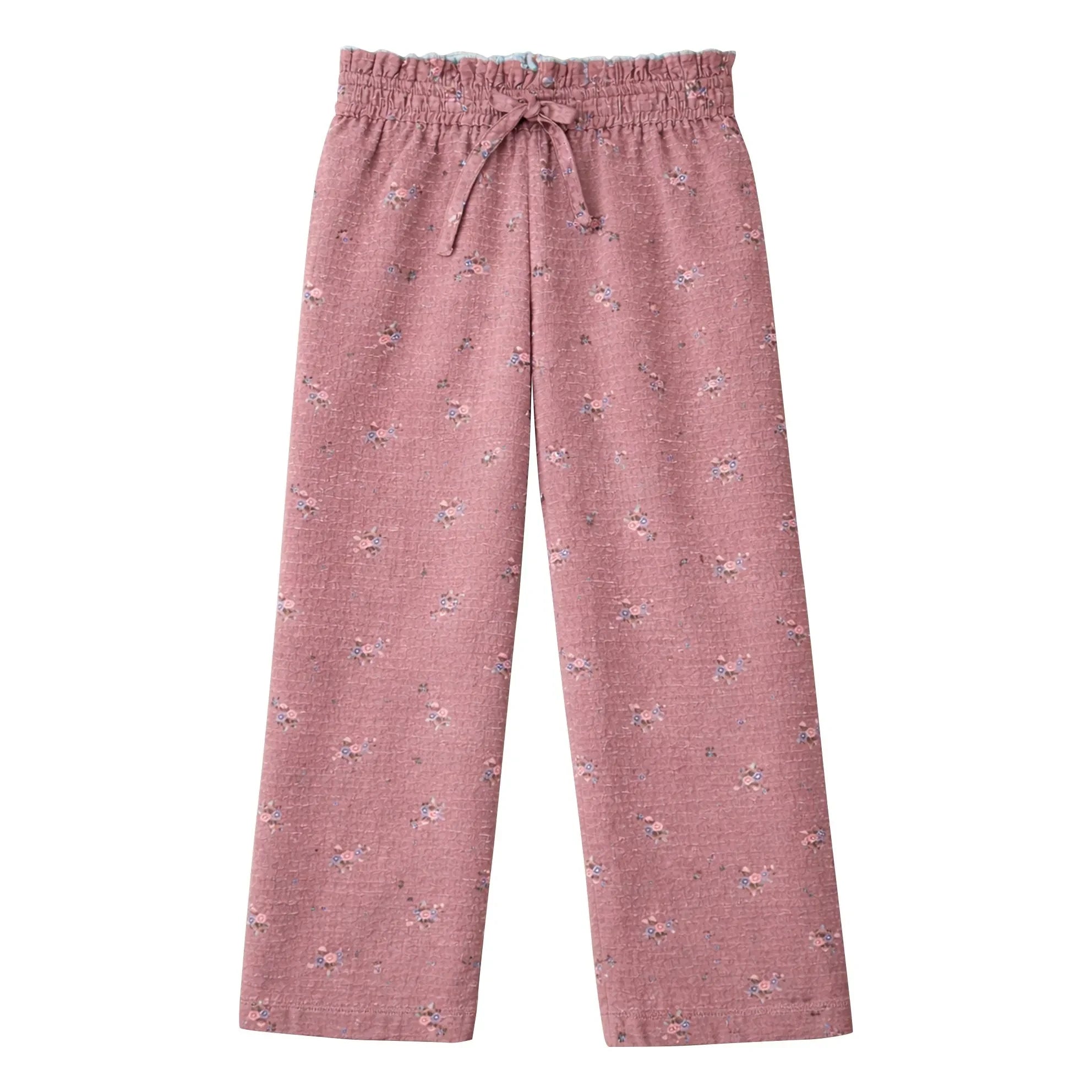 Lililotte - Paola Organic Cotton Floral Pattern Pants | Dusty Pink