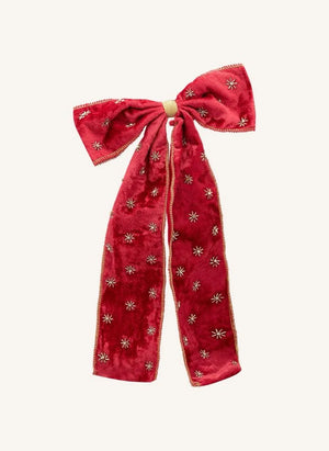 Anna + Nina - Red Luxury Bow Christmas Tree Topper | Red