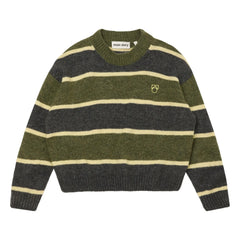 Main Story - Striped Sweater | Charcoal Gray