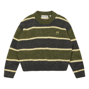 Main Story - Striped Sweater | Charcoal Gray