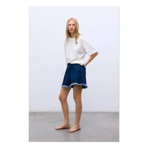 the new society - Cotton Shorts | Denim Blue