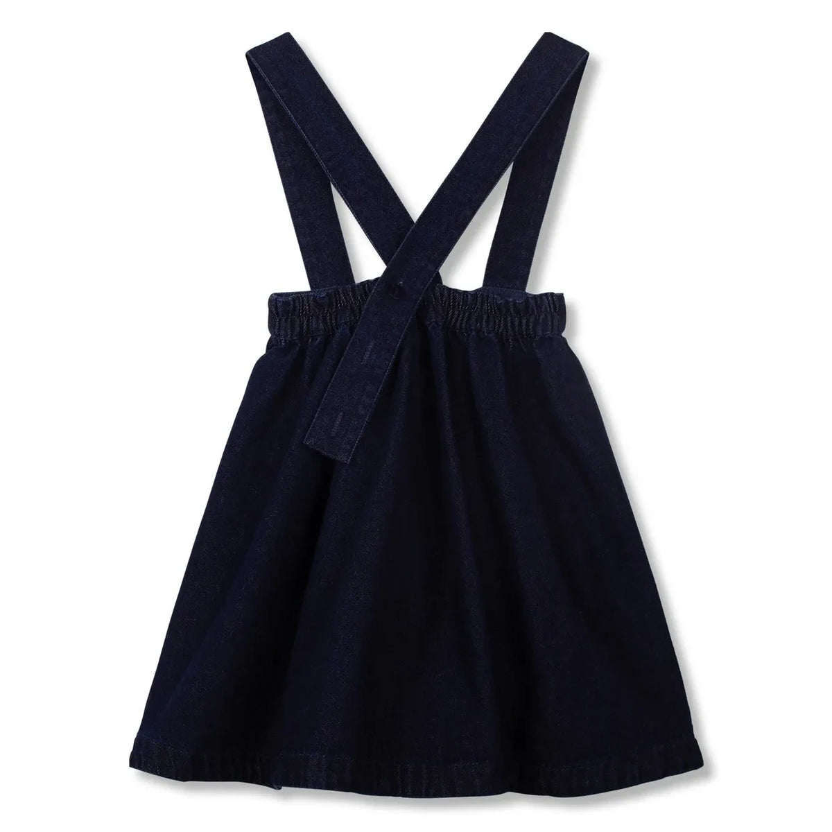 Wynken - Denim Pinafore Dress | Dark Blue