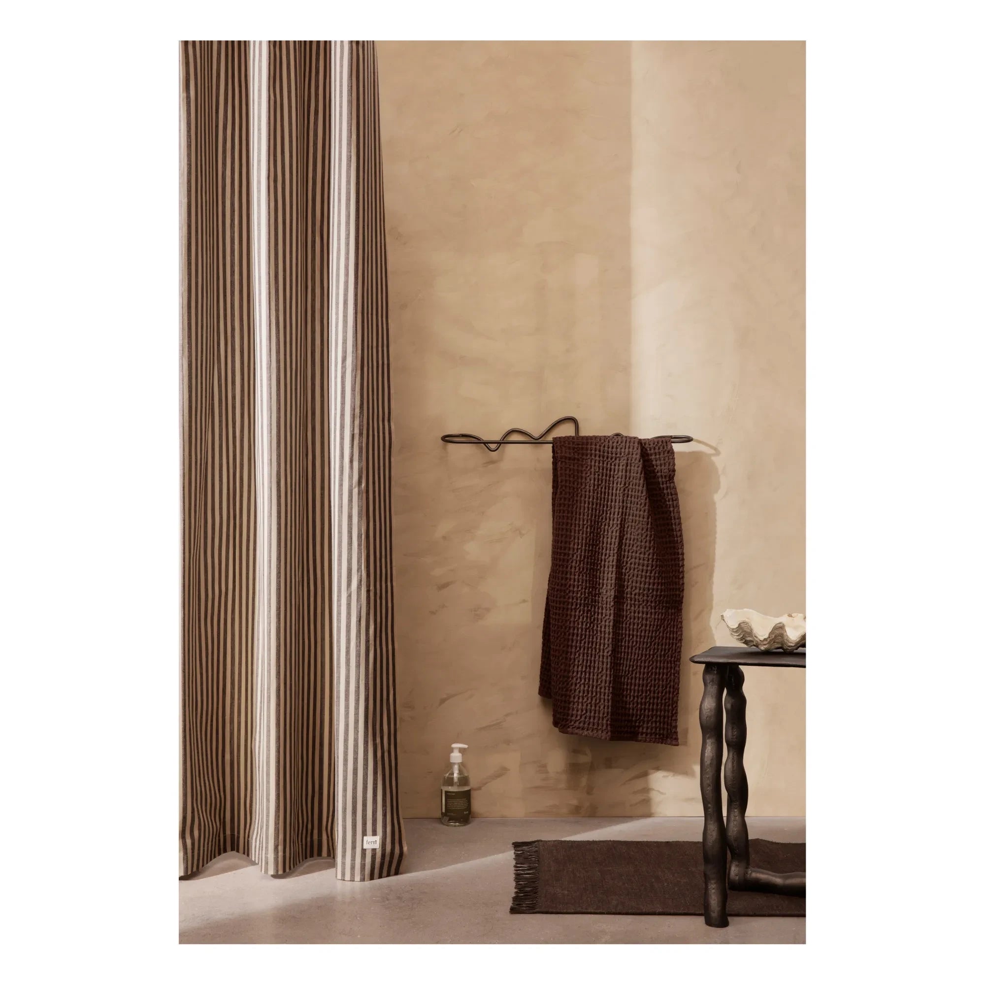 Ferm Living - Black Chambray Shower Curtain