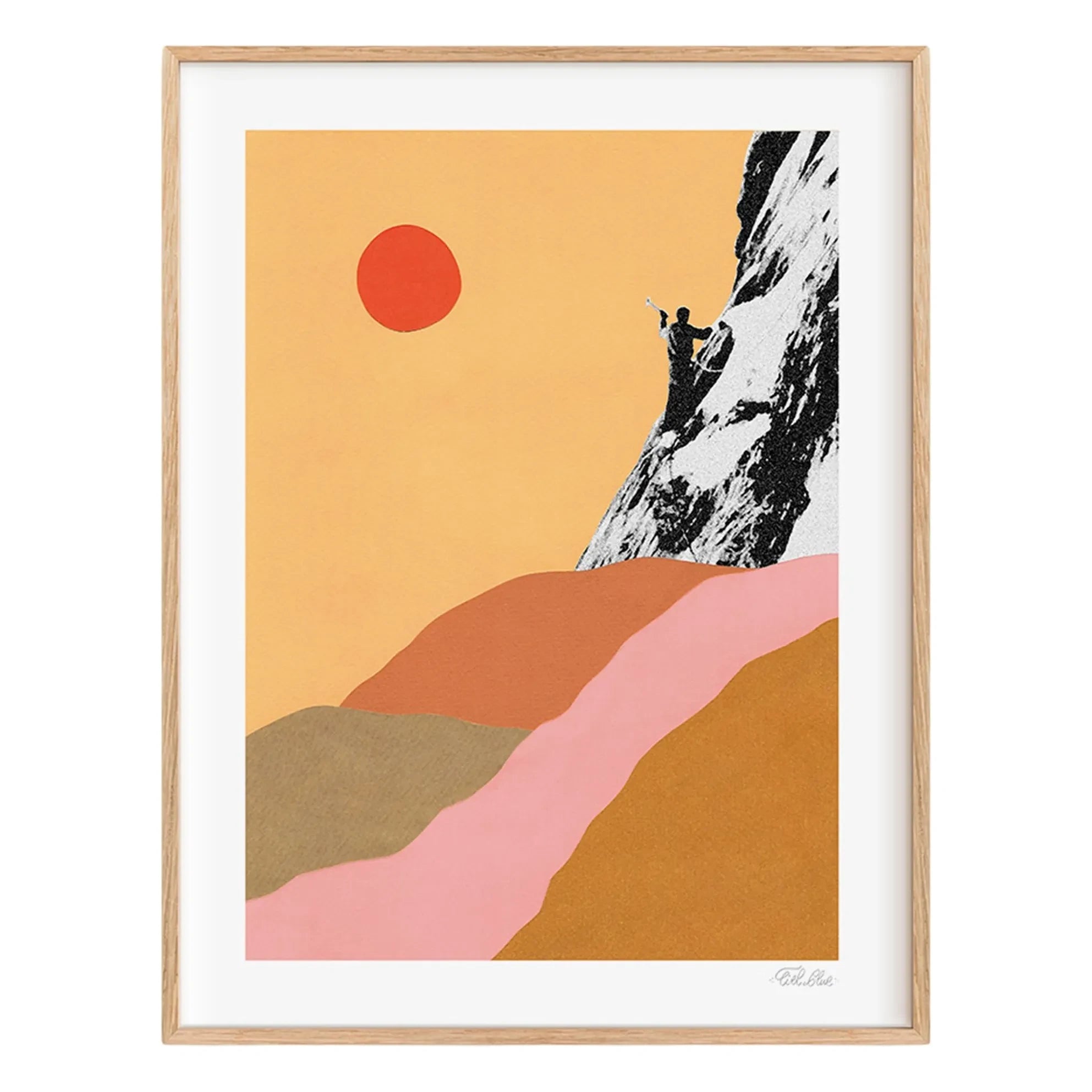 Ciel Glue - Mountain No.4 Climbing Poster - Limited Edition | Orange