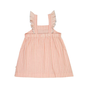 Lilinoa - Eve Striped Ruffle Dress | Blush