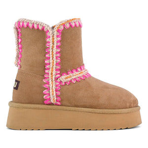 Mou - Norfolk Pompom Boots Sweden | Pink
