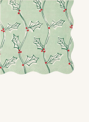 Meri Meri - Block Printed Christmas Napkins - Set of 16