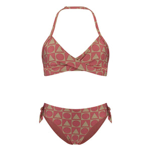 Beachlife - 2 Parça Mayo Grafik Desenli Geri Dönüştürülmüş Lifler | Bordo