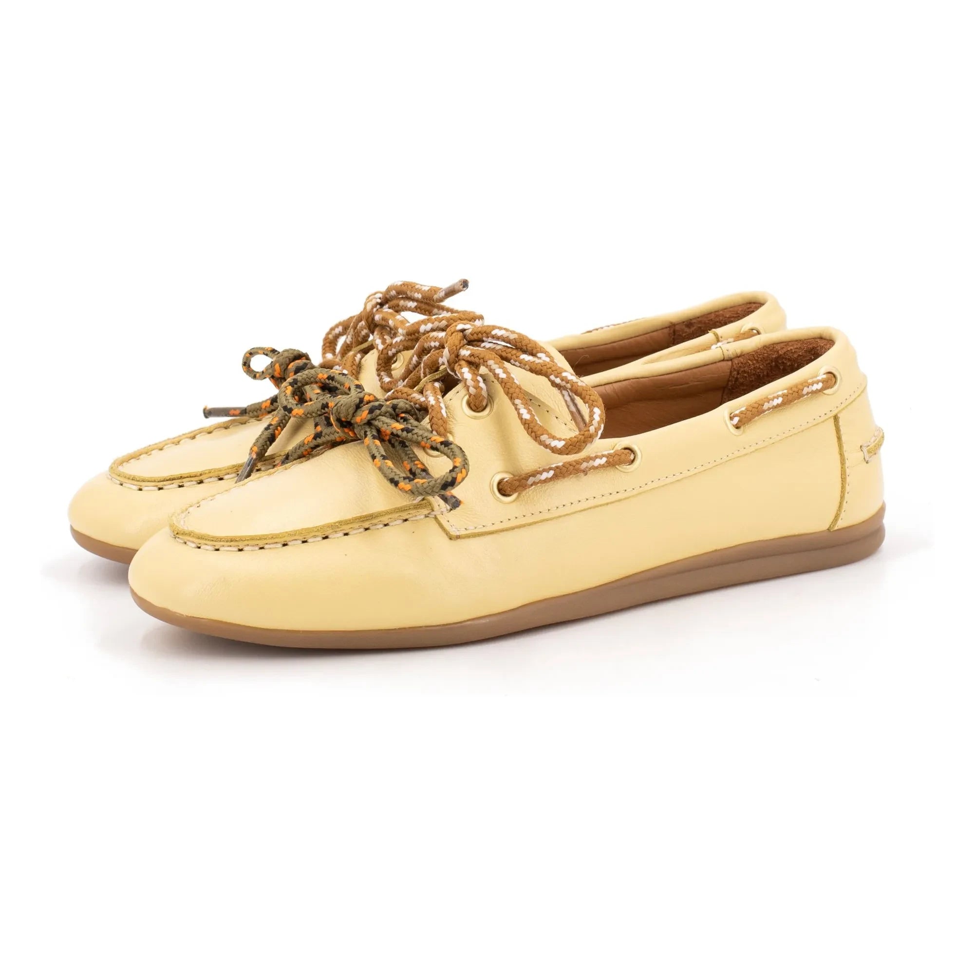 Toral - Kimana Leather Boat Shoes | Yellow