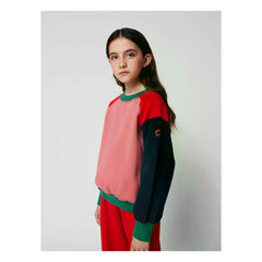 Bobo Choses - Color Block Organic Cotton Sweatshirt | Pink
