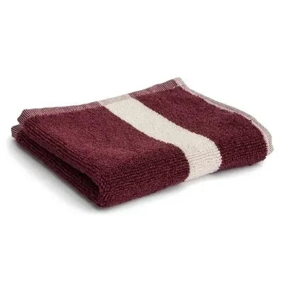 Hay - Striped Guest Towel | Burgundy
