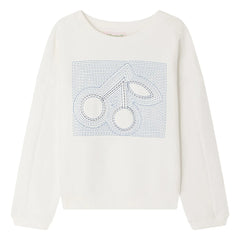 Bonpoint - Gena Cherry Organic Cotton Sweatshirt | White