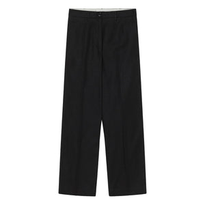 Pomandère - Cotton and Linen Trousers | Black