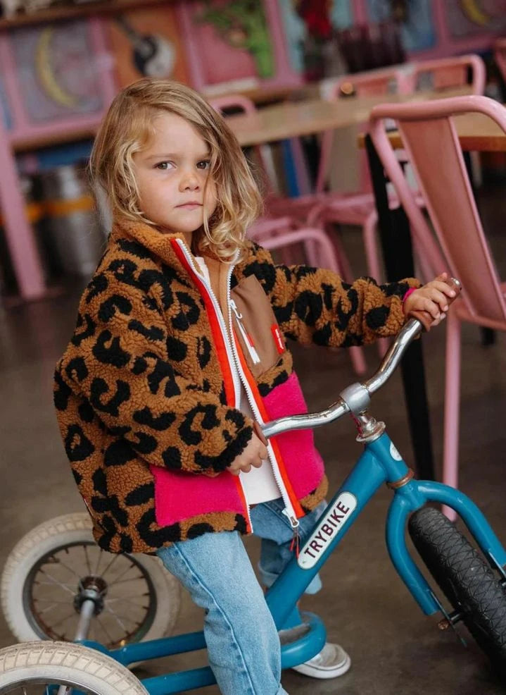 Hello Hossy - Leopard Fleece Jacket | Brown