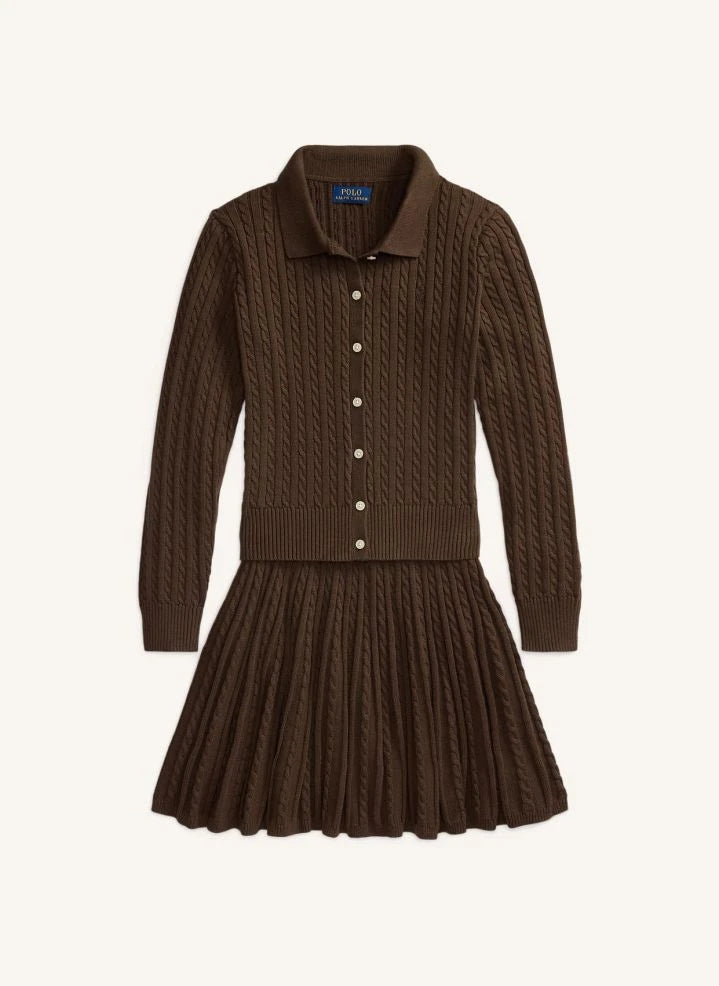 Ralph Lauren - Logo vest and skirt set | Brown