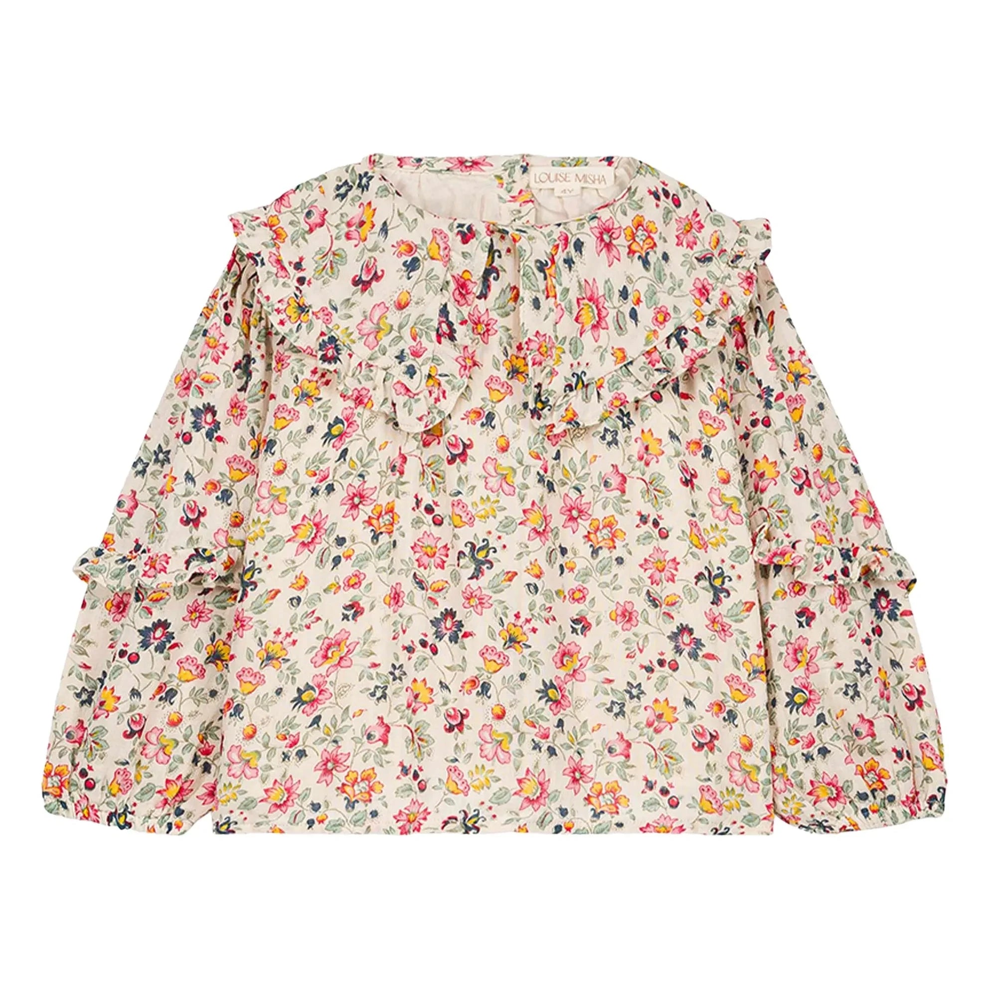Louise Misha - Cleo Fleurie Organic Cotton Blouse | Cream