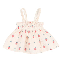 Búho - Organic Cotton Strawberry Top | Light Pink