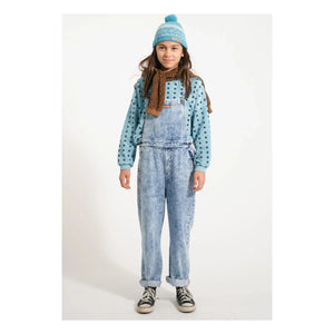 Piupiuchick - Washed Denim Dungarees | Light Blue