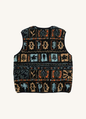 Hundred Pieces - Easy Jacquard Sherpa Kolsuz Ceket | Siyah