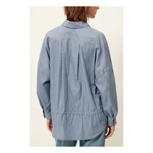 Sessùn - Santalin Cotton Striped Blouse | Blue