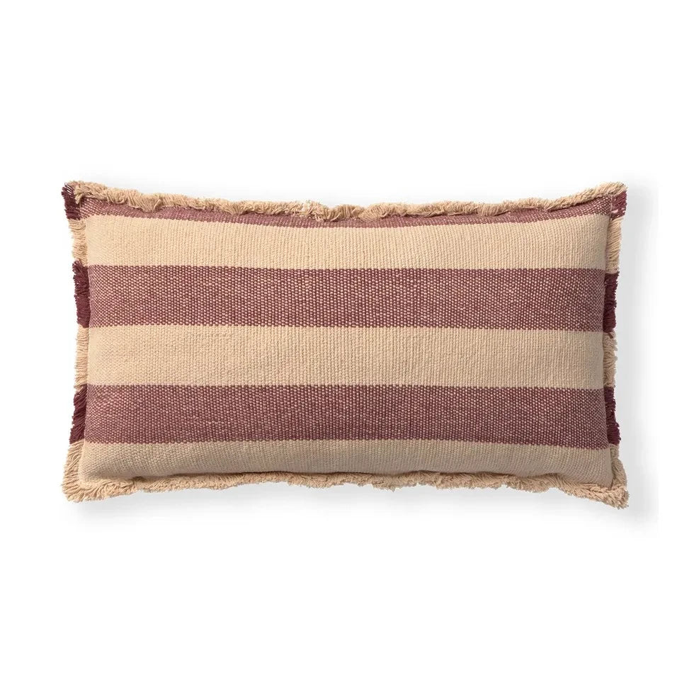Lorena Canals - Striped Rectangular Pillow | Burgundy
