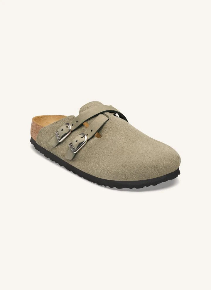 BIRKENSTOCK - Blair Suede Sandals | Grey brown