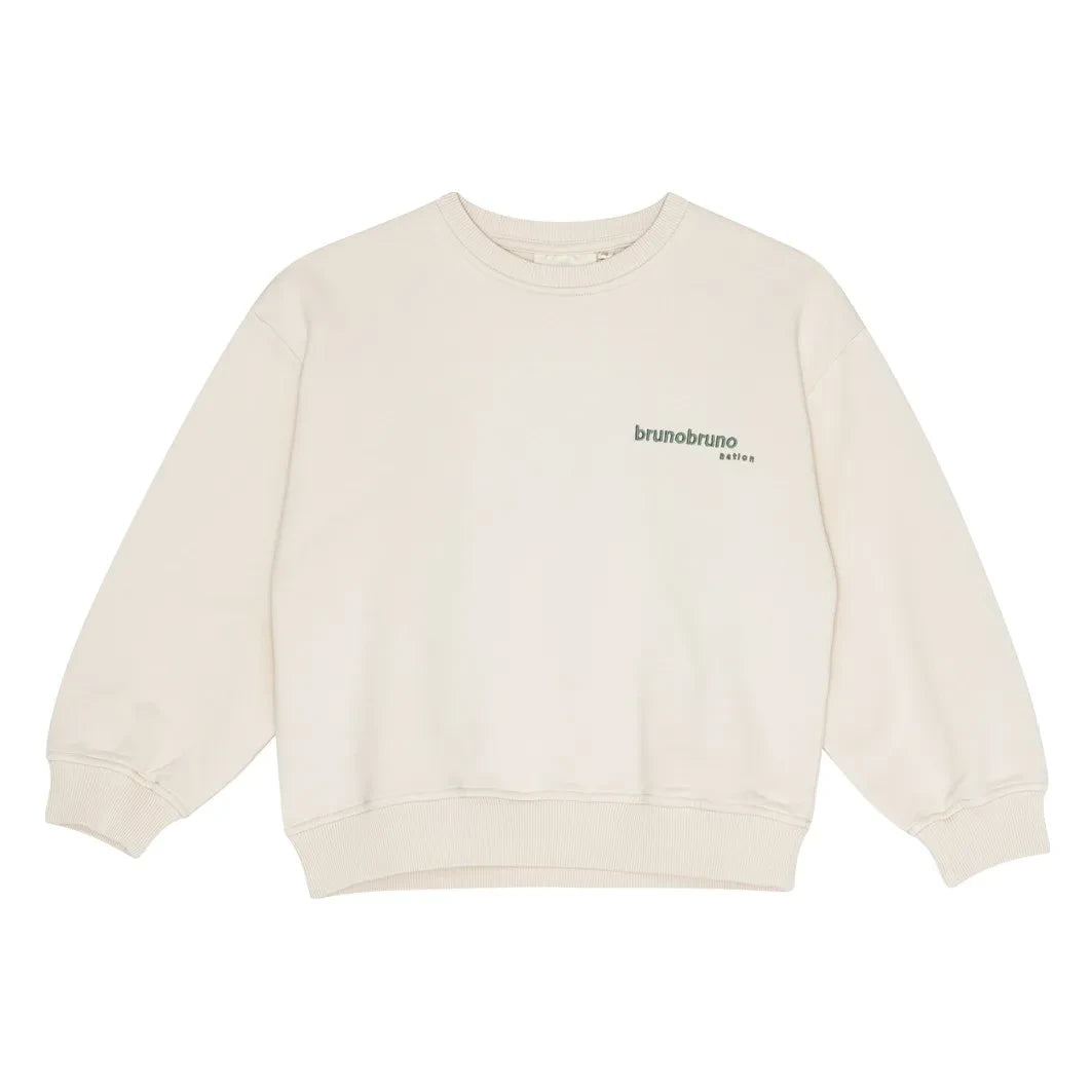 brunobruno nation - Norah Organik Pamuklu Sweatshirt | Kirli beyaz