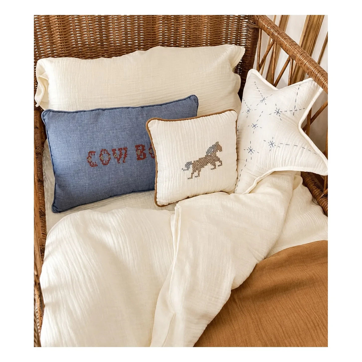 Editions Aimable - Paulette duvet cover set | Ivory Gauze