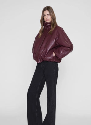 Anine Bing - Cyrus Leather Jacket | Burgundy