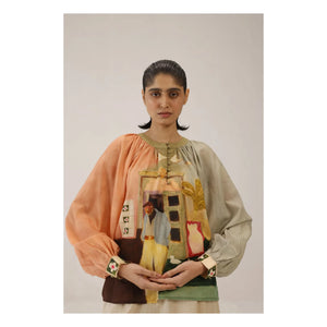 CORD - Lido Cotton Silk Blouse | Peach