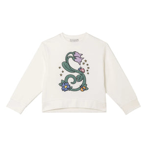 Stella McCartney Kids - Organic Cotton Flower Sweatshirt | Ivory