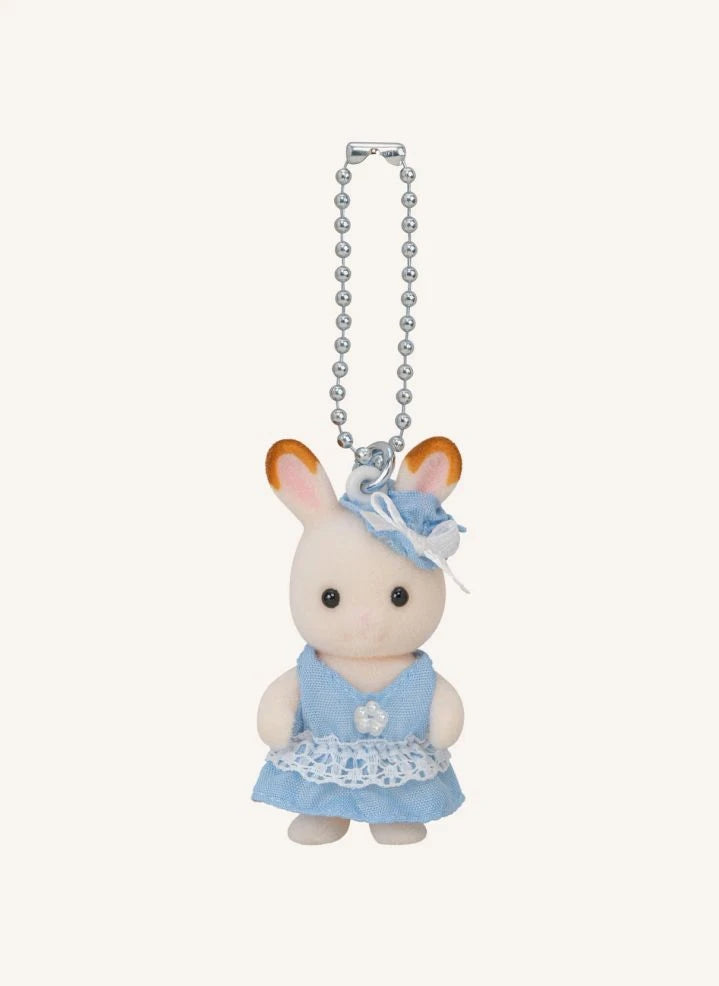 Sylvanian Families - Chocolate Baby Rabbit Keychain - Blue
