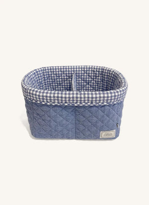 Editions Aimable - Paolo rectangular storage basket | Blue Chambray