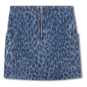 Zadig & Voltaire - Leopar Kot Etek | Denim