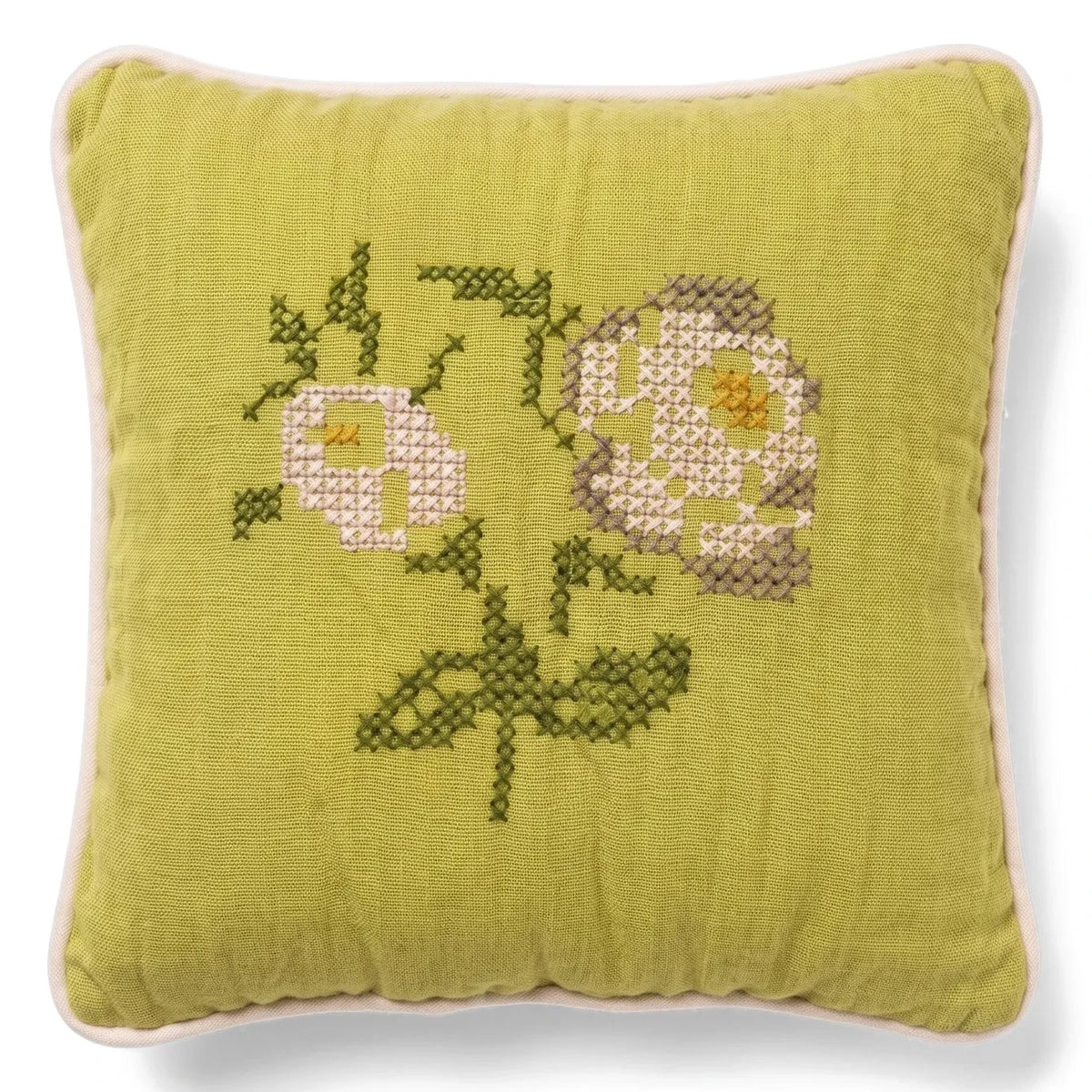 Editions Aimable - Clovis Floral Cushion | Pistachio Green