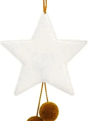 Muskhane - Felt Star Christmas Ornament | Ecru