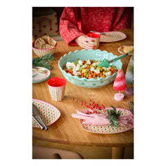 Rice - Cream Base Fir Wooden Melamine Dessert Plate
