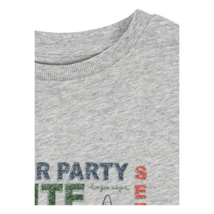 Konges Sløjd - Famo Dinner Party Organic Cotton T-Shirt | Grey Melange