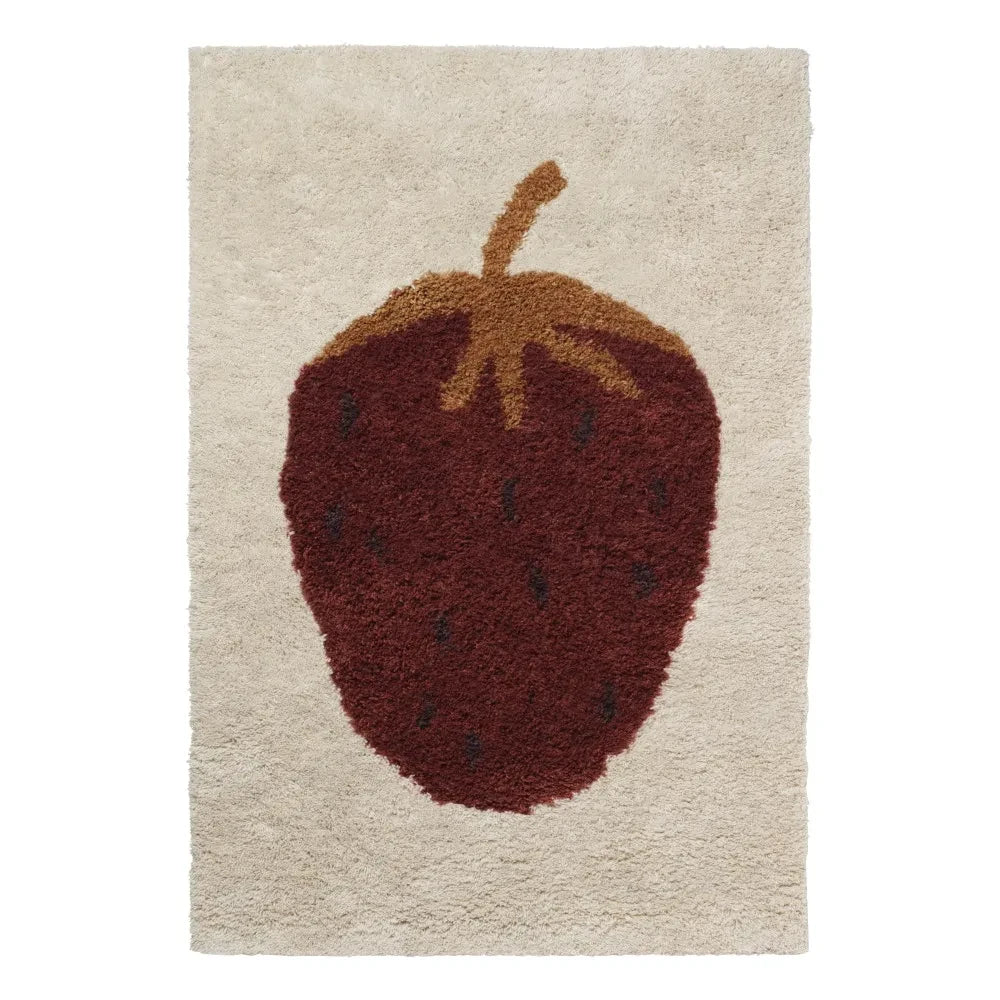 Ferm Living Kids - Fruiticana Strawberry Wool Rug